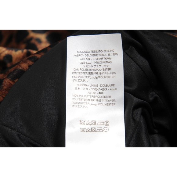 The Attico Womens Leopard Print Top Size 40 Brown Tan Bow Balloon Ruffle Sleeve - Picture 11 of 16